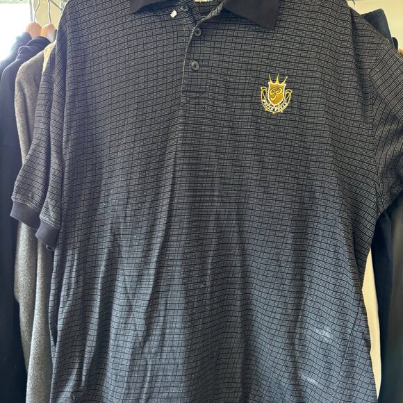 Vintage Pelle Pelle Crest Polo Shirt XXL Black Hip Hop Back Graphic Y2K - Picture 5 of 6